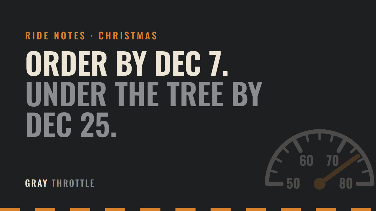 Christmas Gifts for Motorcycle Riders (Order by December 7)