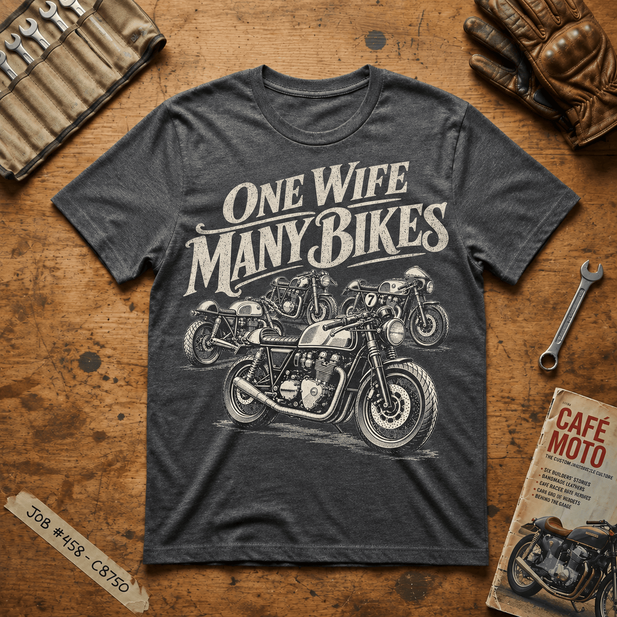 One Wife Many Bikes T Shirt
