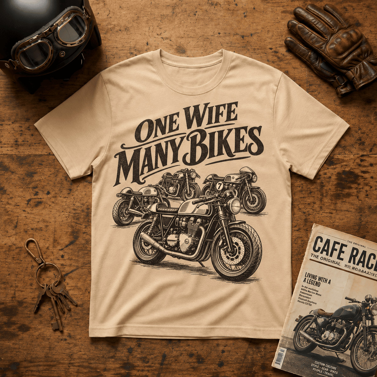 One Wife Many Bikes T Shirt