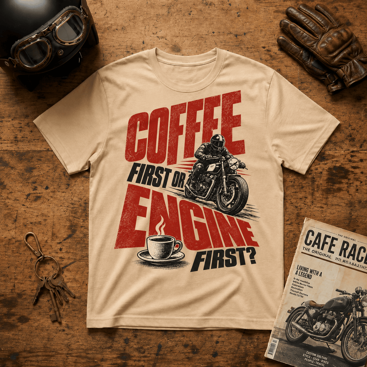 Coffee First or Engine First T-Shirt