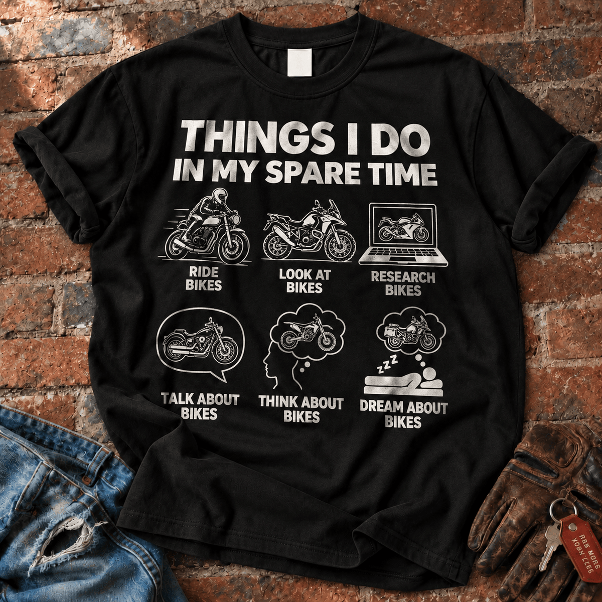 Things I Do in My Spare Time Motorcycle T-Shirt