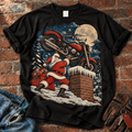 Santa Delivering a Motorcycle T-Shirt