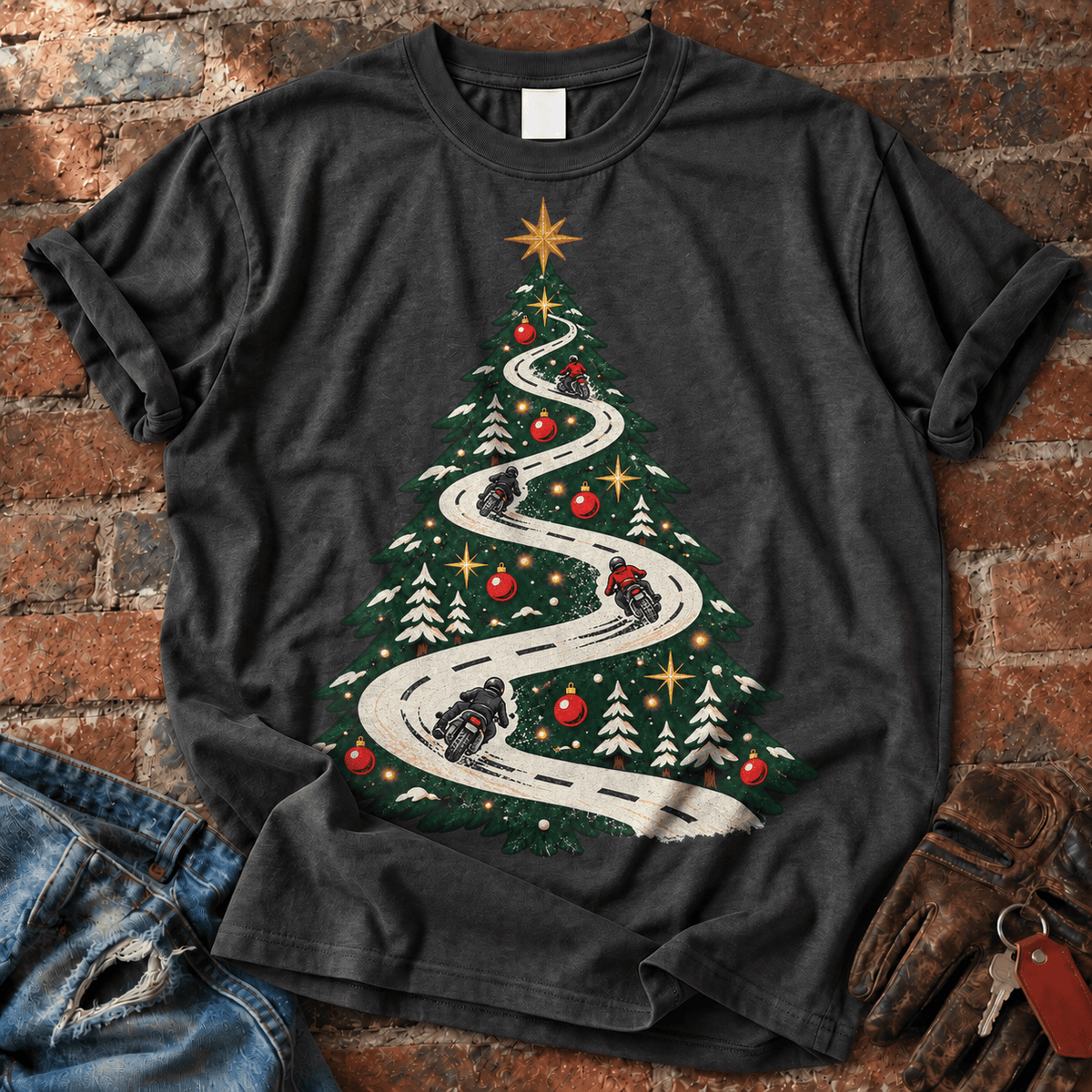 Road to Christmas Tree T-Shirt