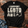 I Support LGBTQ Leather Gasoline Bikes Tattoos T-Shirt