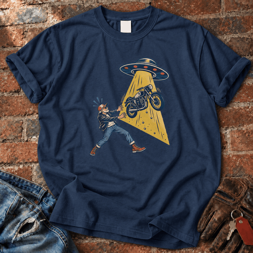 Alien Abduction Motorcycle T-Shirt