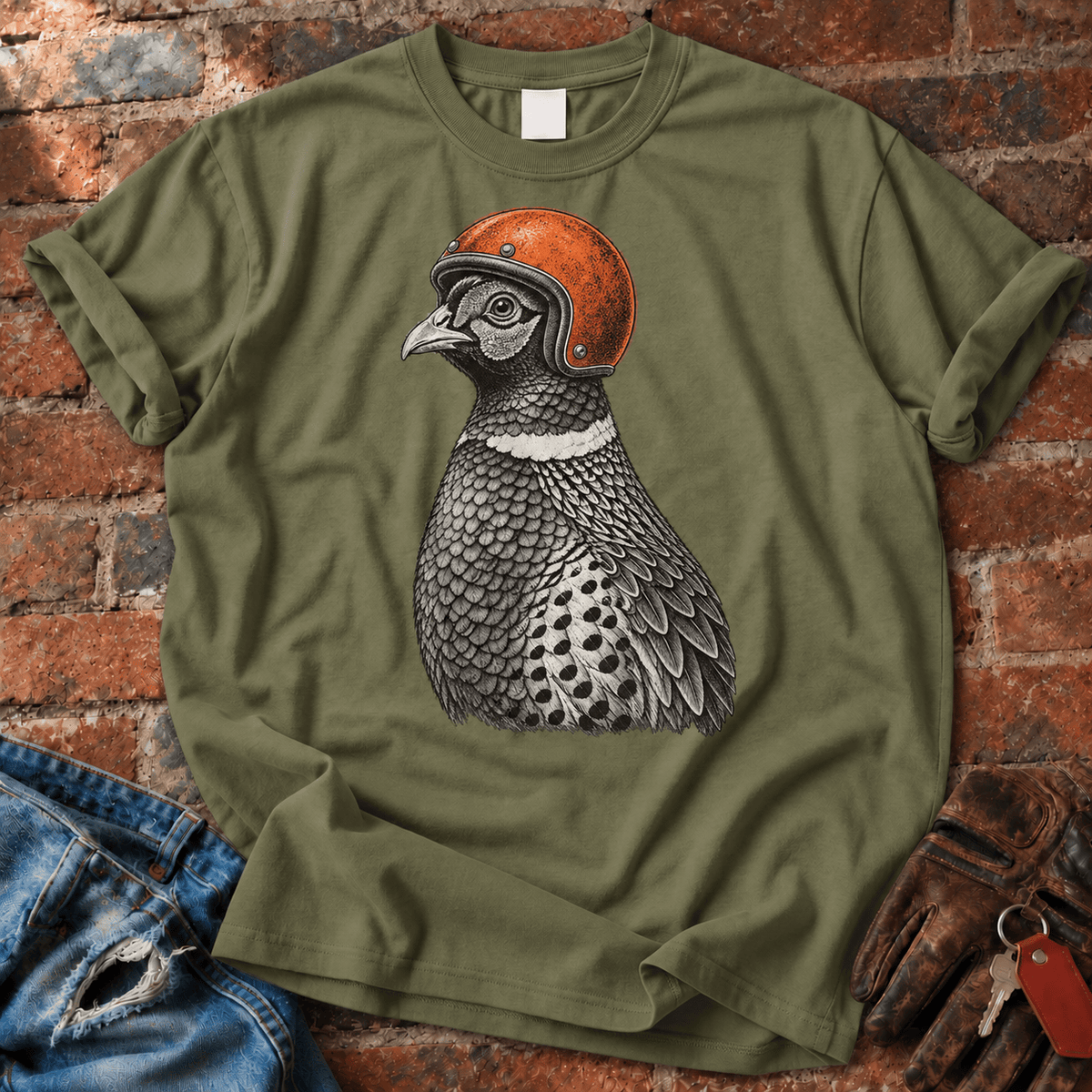 Biker Bird T-Shirt